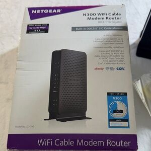 NETGEAR N300 Black Modem Router Combo